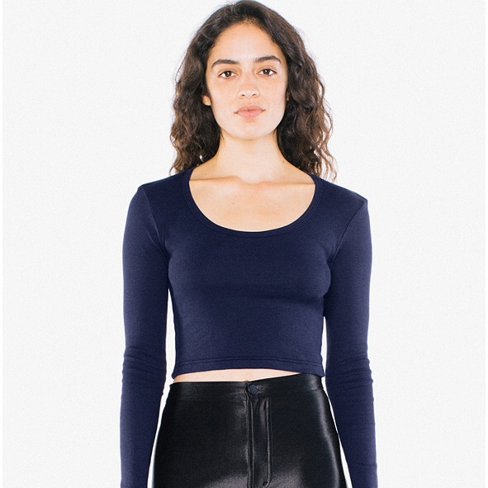Navy crop top American Apparel